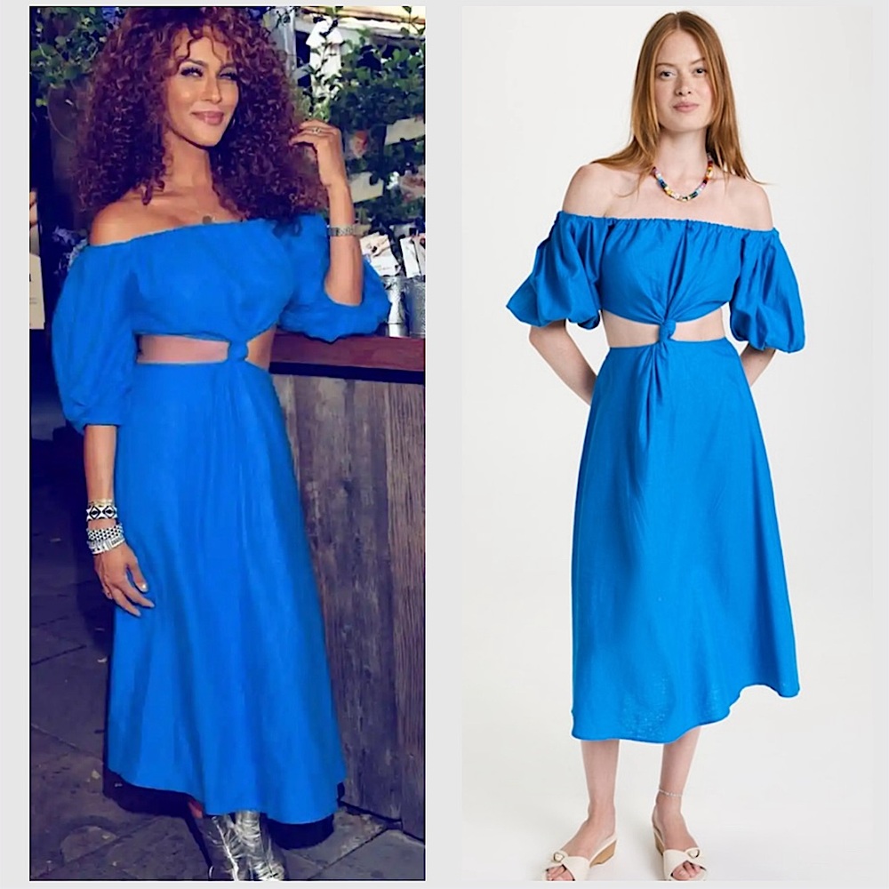 FARM Rio Blue Off-Shoulder Dress - Picture 11 of 11